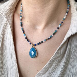 Naszyjnik Apatyt i Lapis Lazuli